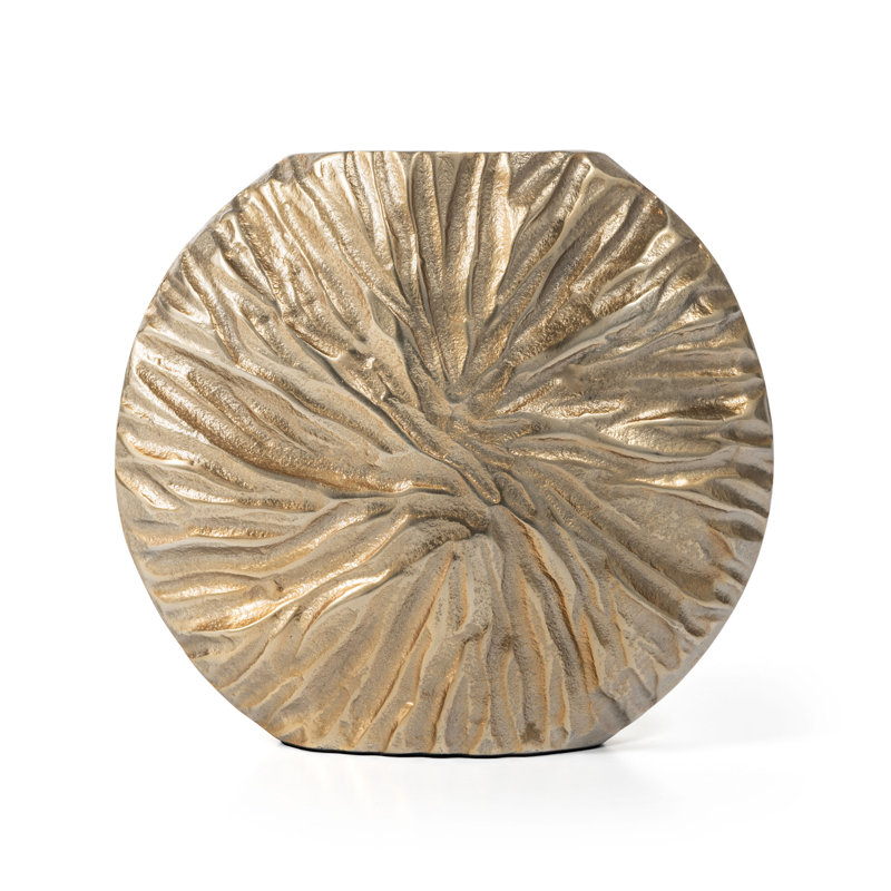 Cadence Handmade Aluminum Table Vase, Gold