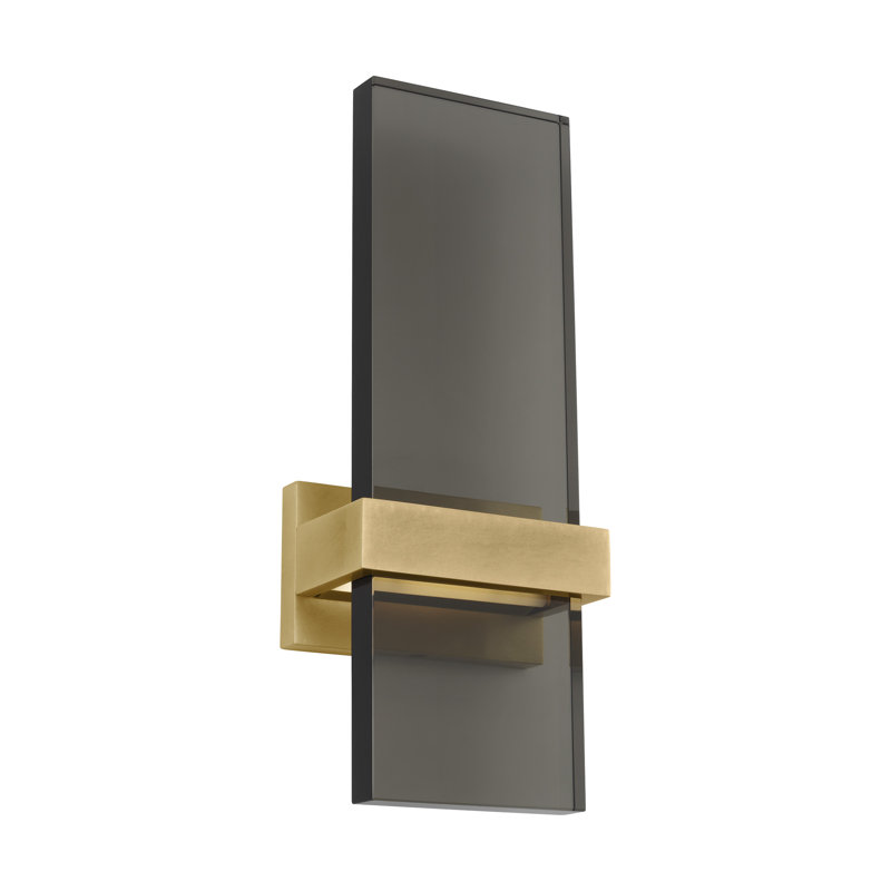 Flyta 1 - Light LED Flush Mounted Sconce, Transparent Smoke
