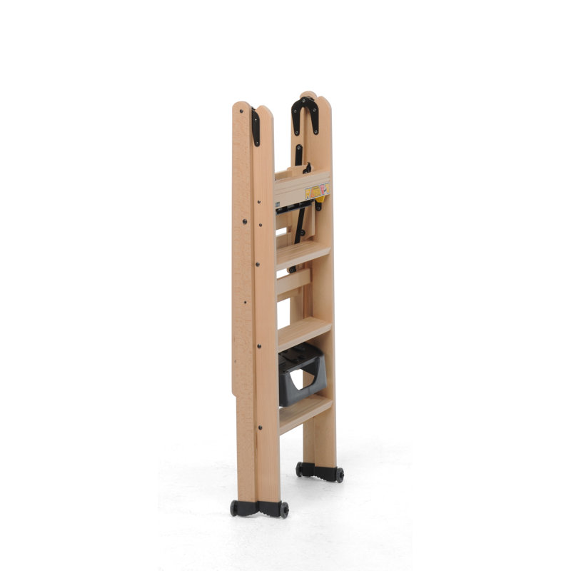 4 - Step Wood Small Step Ladder, Beige