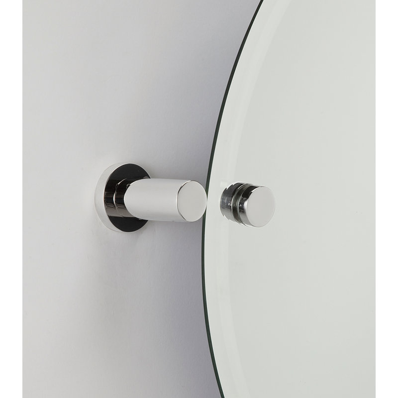 Contemporary I Mirror Bracket, Polished Chrome