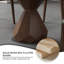 Table de salle à manger en fritté massif et bois manufacturé en acier inoxydable blanc et brun-276124211