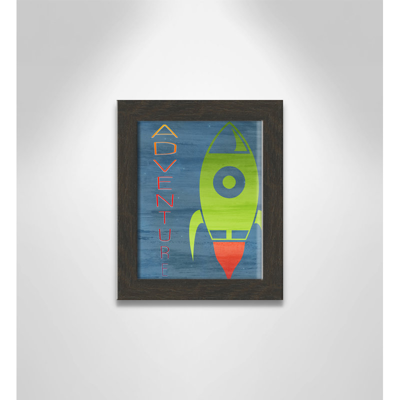 Space Explore 2, impression sur papier, H 10 po x l 8 po x P 0,6 po, Encadré plat à grain de bois noir