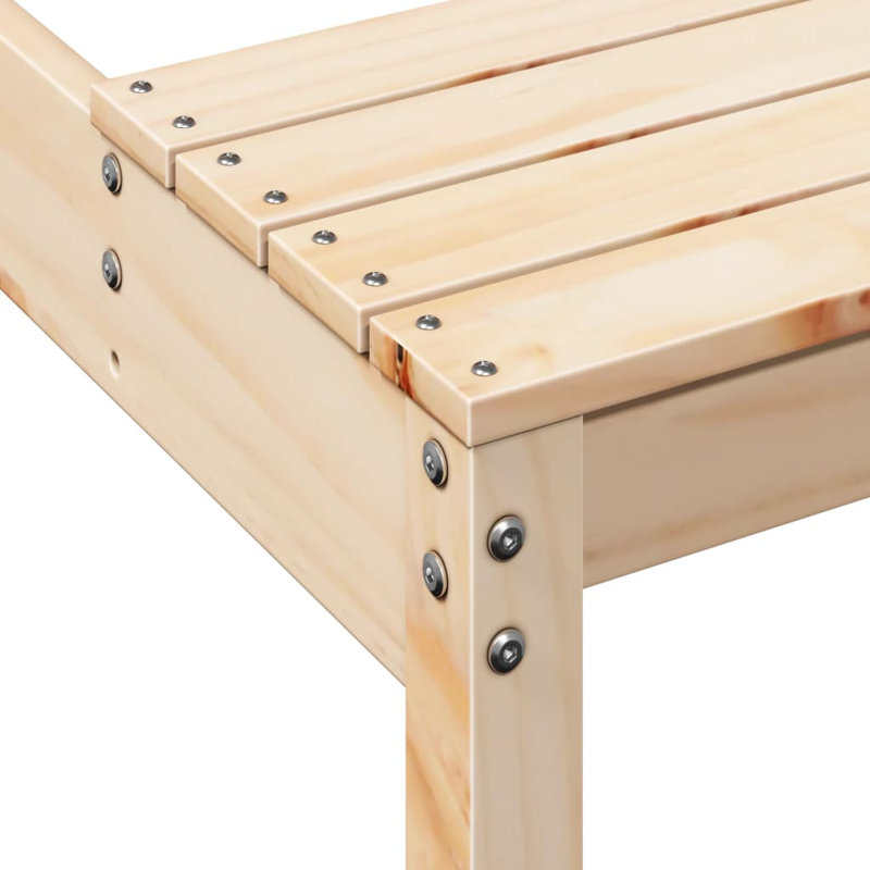  Table de pique-nique en bois de pin massif naturel, Naturel