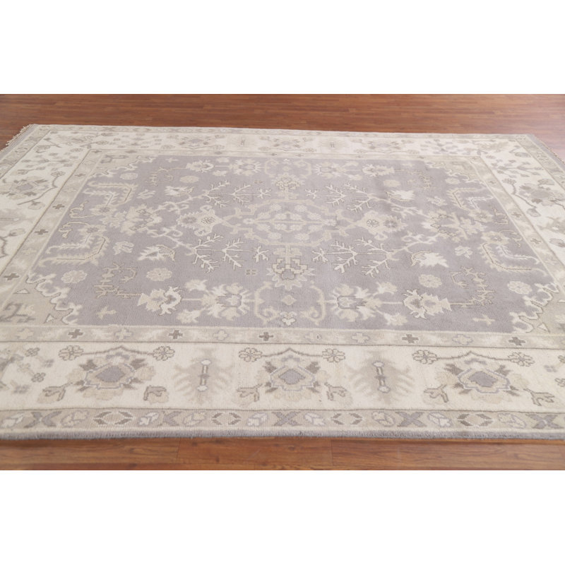 Tapis géométrique fait à la main Oushak 8 x 10