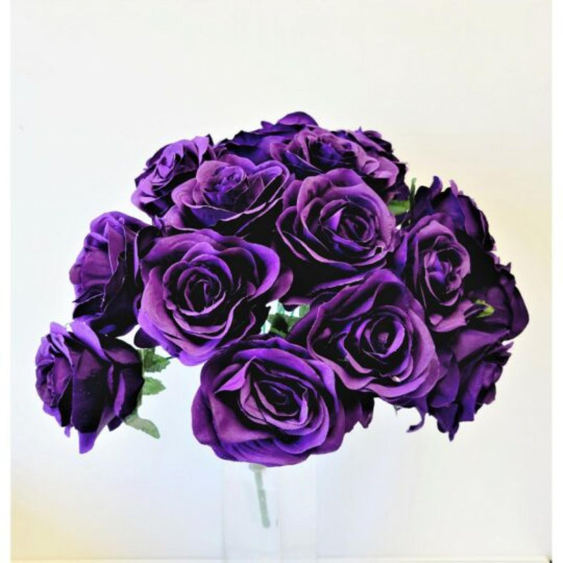 Fleur artificielle rose, Mauve foncé