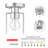 1-Light Semi-Flush Mount Cylinder Glass Shade Light(Silver)-1515491975