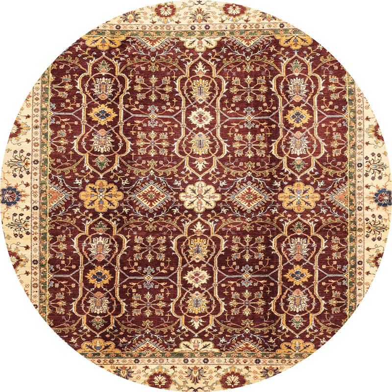 Abstract Indoor Rug, Round 8'