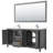 Daria 72'' Double Bathroom Vanity with Carrara Marble Top with Mirror-97878038-97878035