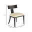 Chaise d'appoint à dossier bas en lin brun Sedia