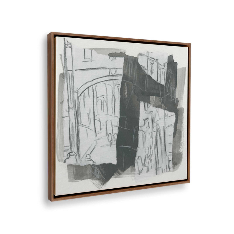«Street Shadows I» par June Erica Vess, reproduction d'art sur toile, H 20 po x l 20 po, Brun