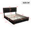 UK & EU Velvet Ottoman Bed with Fluted Gold-Trim Headboard, Luxury Gas-Lift Storage Bed, Beige/Black-1968579368-2049530071