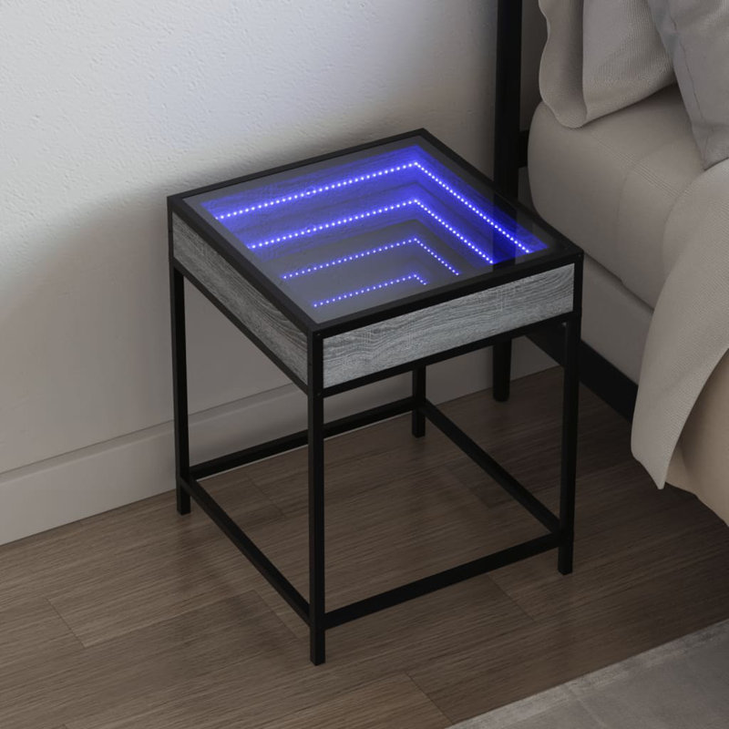 Adisan 40cm W Bedside Table, Grey Sonoma
