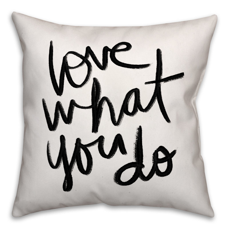 Love Appliqued Throw Pillow