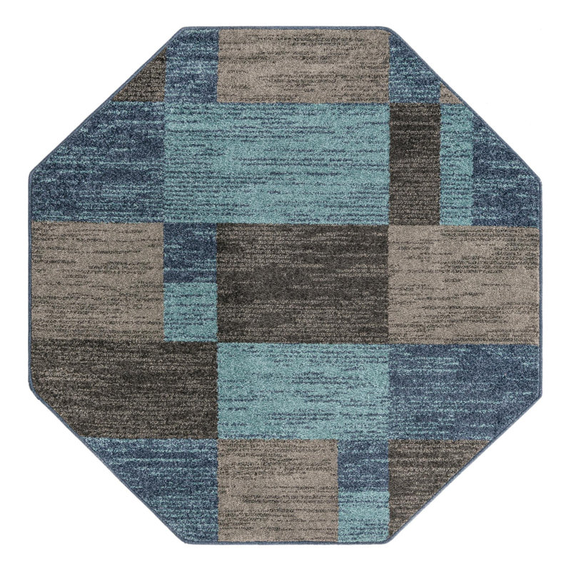 Hareld Geometric Indoor Rug, Octagon 5'3" x 5'3"