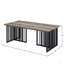 Table basse en chêne antique et finition noire Sleek Design