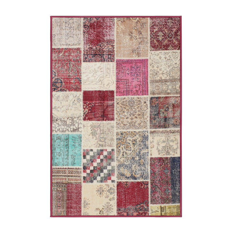 Tapis gris/beige/brun contemporain, Rectangle 3 pi x 5 pi