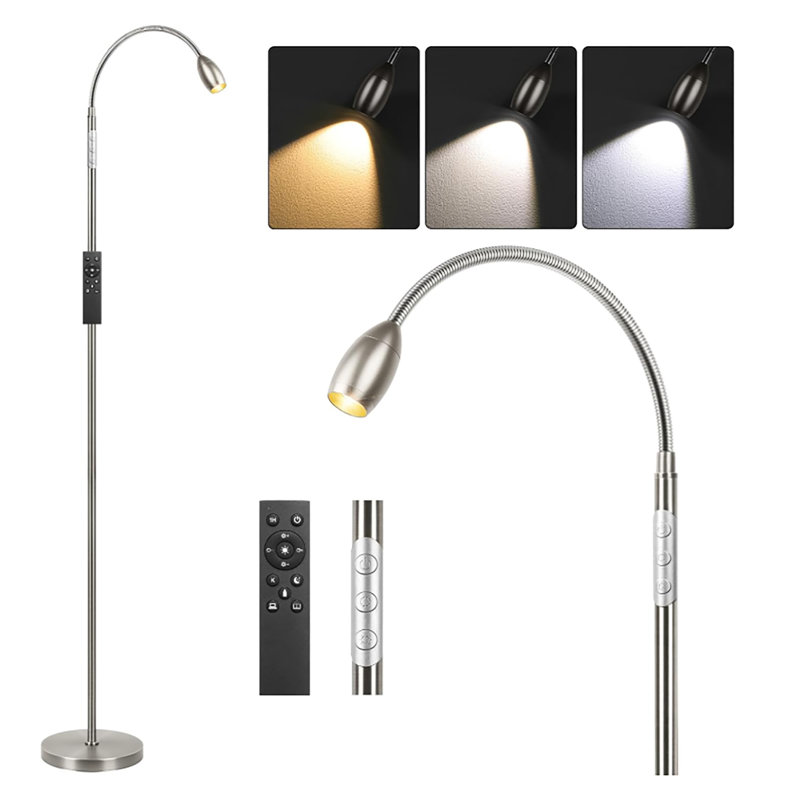 Precision Task Standing Lamp With Adjustable Beam & Flexible Gooseneck - Dimmable Focus Light For Reading & Office Work