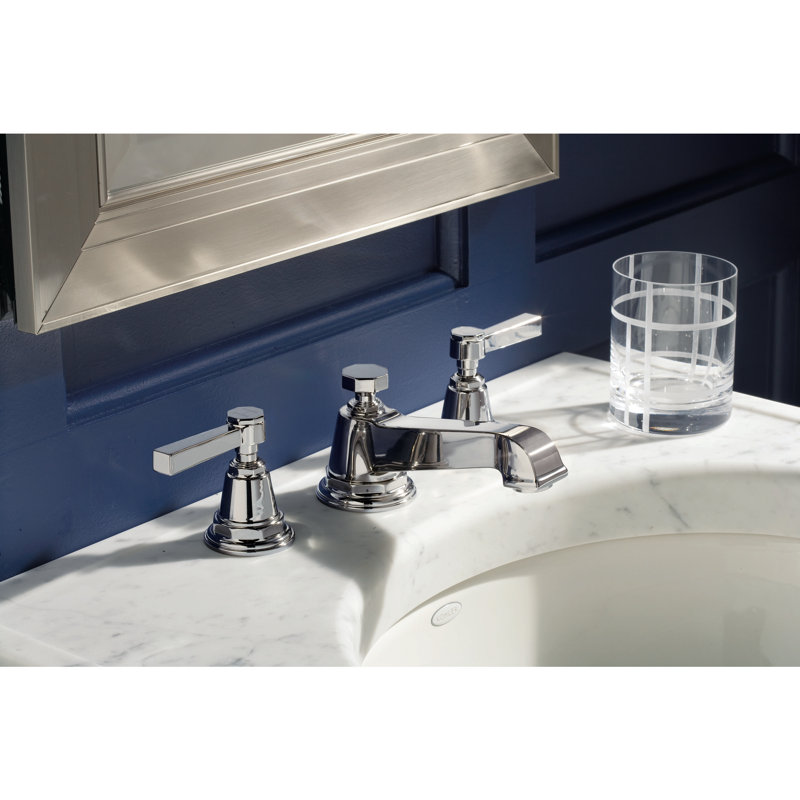 Robinet pour salle de bain Pinstripe® Pure, Chrome poli, Poignée à levier