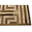 Tapis brun moderne en cuir et similicuir 5X8