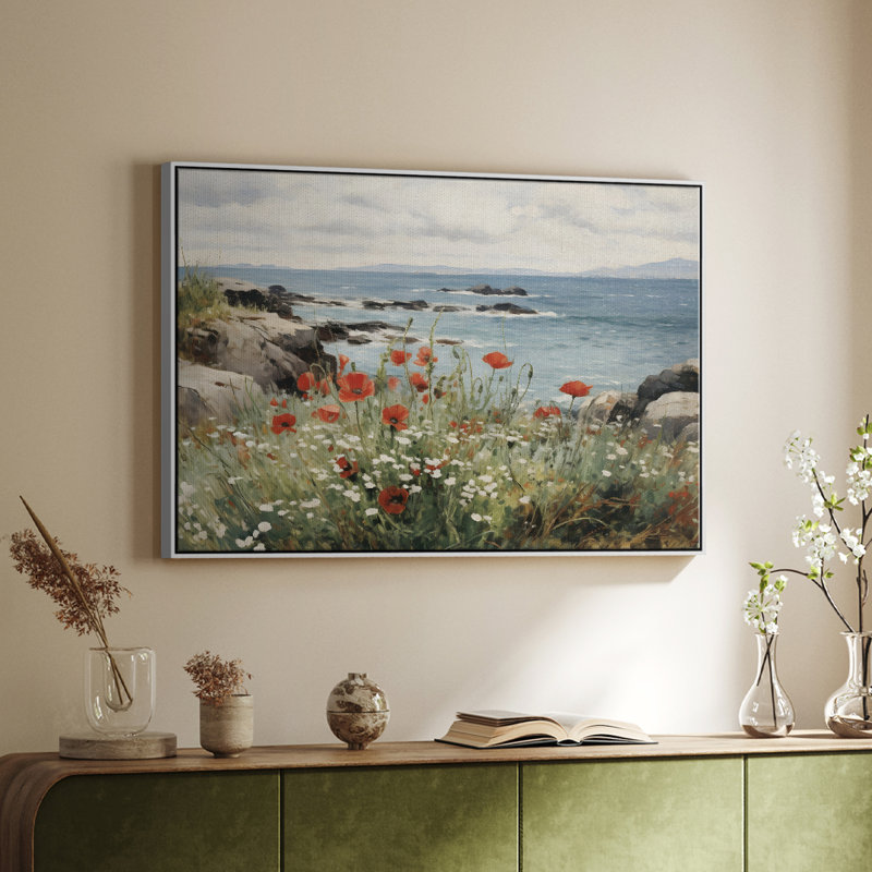 «Vintage Landscape - DCCCLXV» sur toile, Toile encadrée flottée blanche, H 27 po x l 41 po x P 2 po