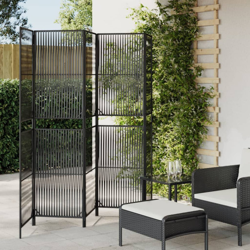 Panneaux de paravents en poly Arlmont & Co., 6, 115,7 po x 70,9 po, Gris