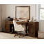Bureau à domicile de 60 pouces de style rétro avec 2 tables d'appoint de style campagnard avec tiroir et porte de grange pour le rangement des documents-41319889