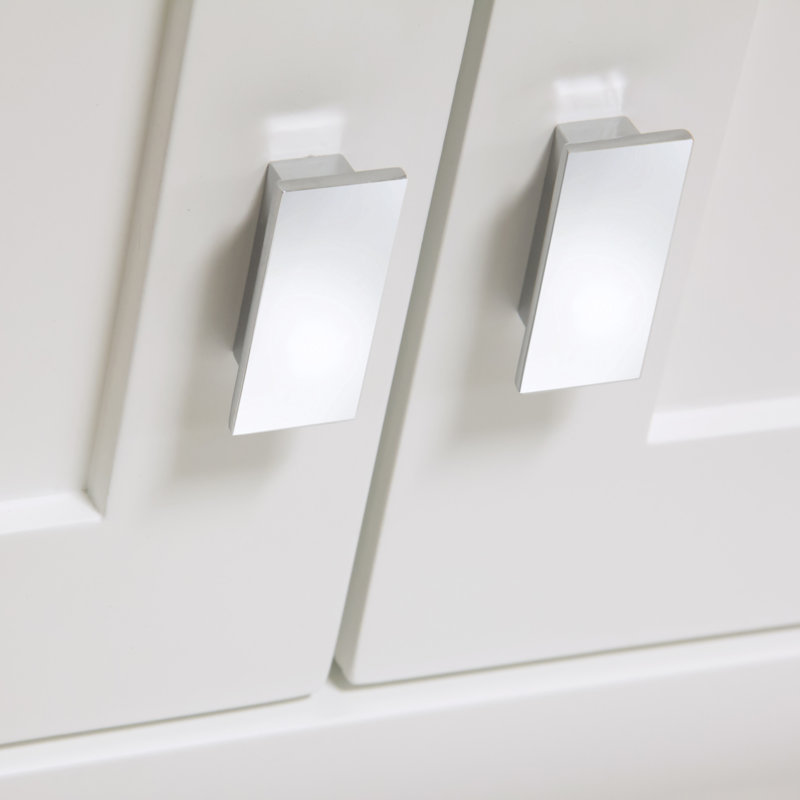 Higuera Solid Wood Bathroom Cabinet, White, 1