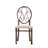 Gutha Upholstered Metal Scroll Side Chairs in Dark Chocolate (Set 4)