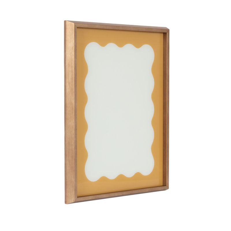 Tableau blanc moutarde avec bordure ondulée jaune par Creative Bunch Studio