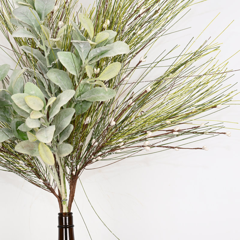 36" Artificial Farmhouse Winter Grass Branches Floral Arrangement For Vase Filler, Long Stem Faux Leafage Flower For Home Christmas Day Party Dining Table Centerpiece Decor