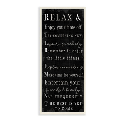 «Relaxed Retirement Expressions», motif patiné noir