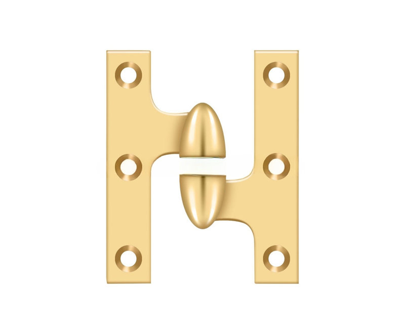 Charnière Deltana OK5032BCR003-L 5 po x 3-1 / 4 po en laiton poli PVD, Côté gauche