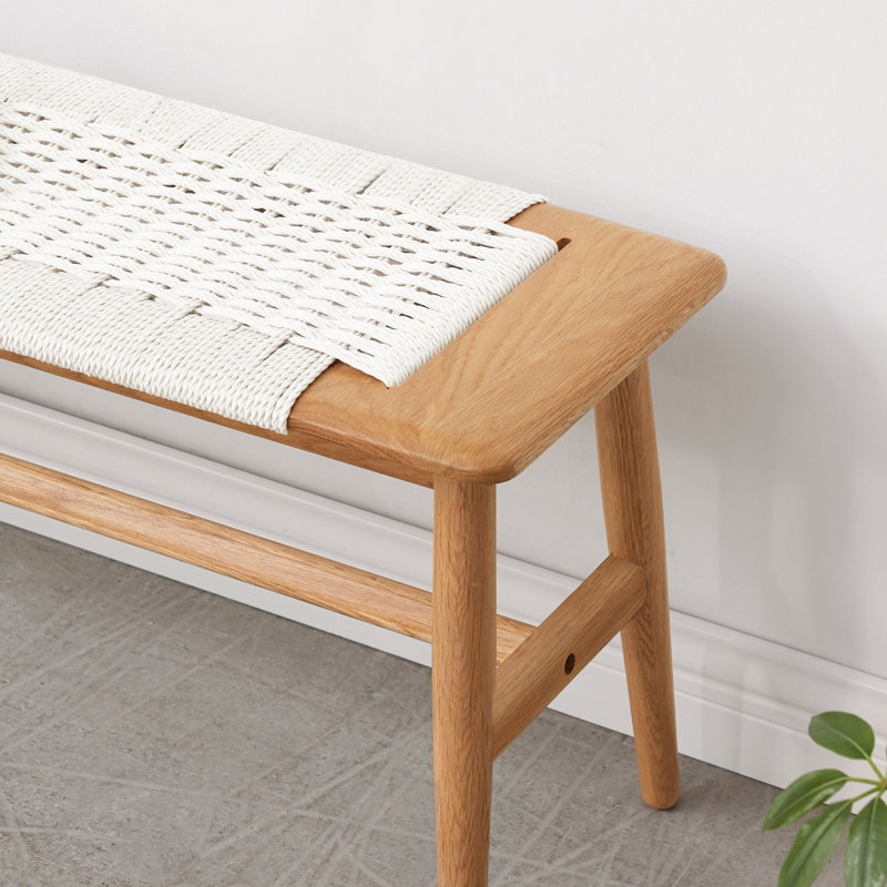 Banc en bois massif Kristafer, Brun, Brun