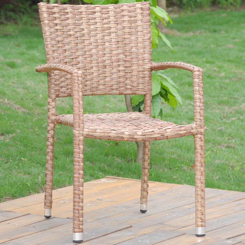Chaise de patio empilable Douglaston, 6, Dark Cafe