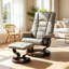 Fauteuils inclinables modernes avec repose-pieds, fauteuil inclinable réglable en similicuir, pivotant à 360° pour la maison