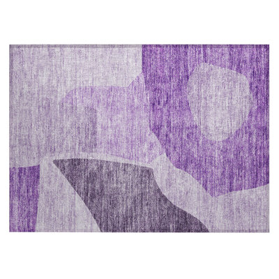 Chengyu Washable Abstract Indoor / Outdoor Rug