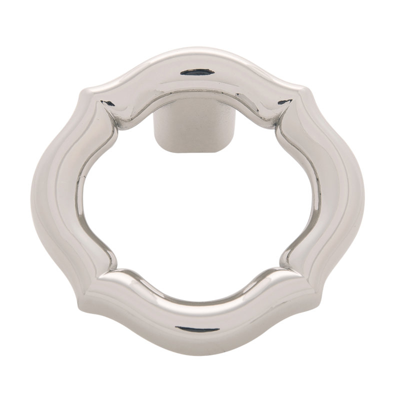 Poignée suspendue Trellis Collection - poignées d'armoire de 2 po de diamètre en nickel satiné - Quincaillerie traditionnelle pour tiroirs et armoires