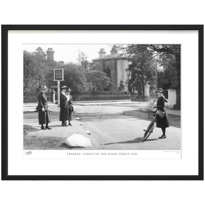 Frimley, Ladies In The High Street 1921 by Francis Frith - Single Picture Frame Print