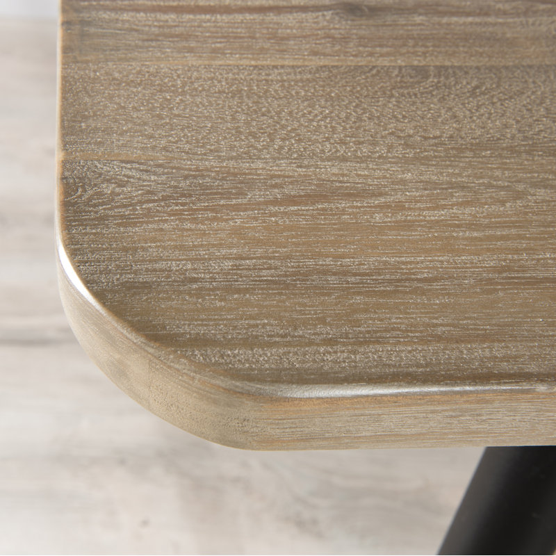 Brodeur Acacia Rectangular Wood Top Dining Table