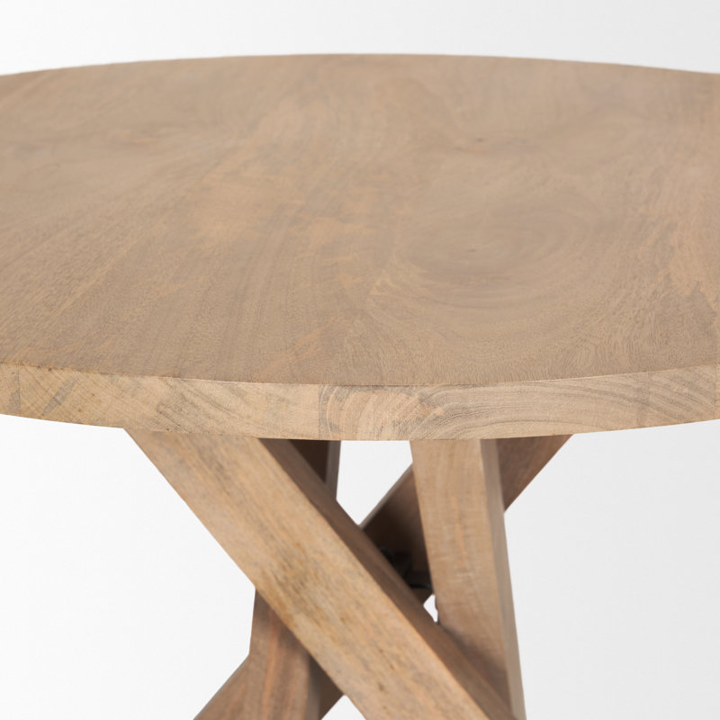 Nikola Solid Wood End Table, Light Brown