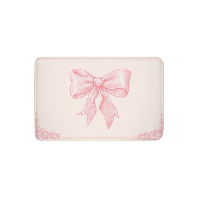 Tapis pour salle de bain rose