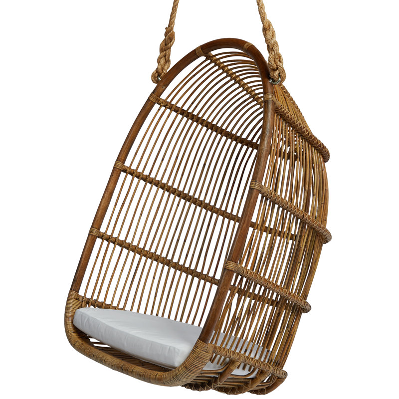Renoir Originals Swing Chair, White Canvas, Antique