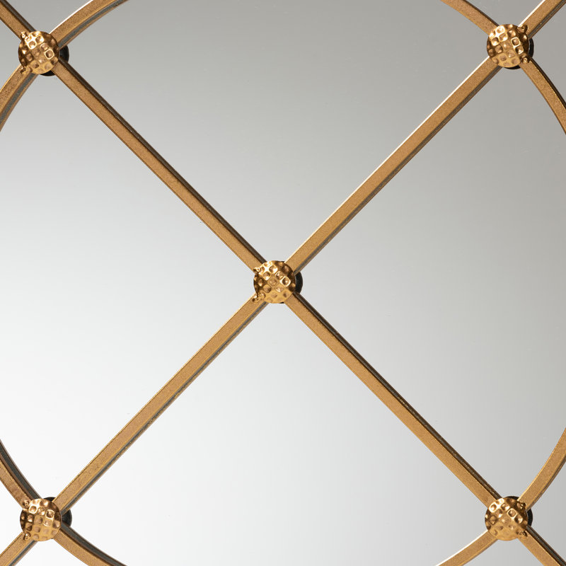Metal Flat Wall Mirror, Gold