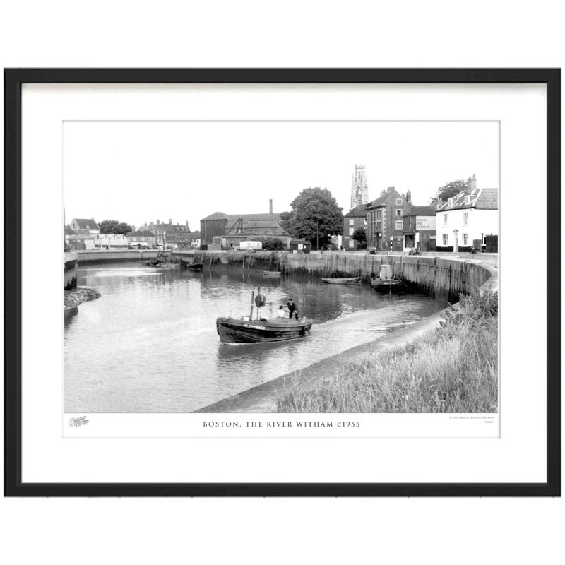 Boston, The River Witham C1955 - Single Picture Frame Print, 48.4cm H x 63.6cm W x 2.3cm D
