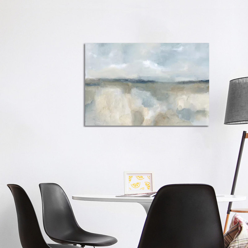 Neutral Coast by Blakely Bering Abstract Graphic Art, Wrapped Canvas, 18" H x 26" W, No Frame