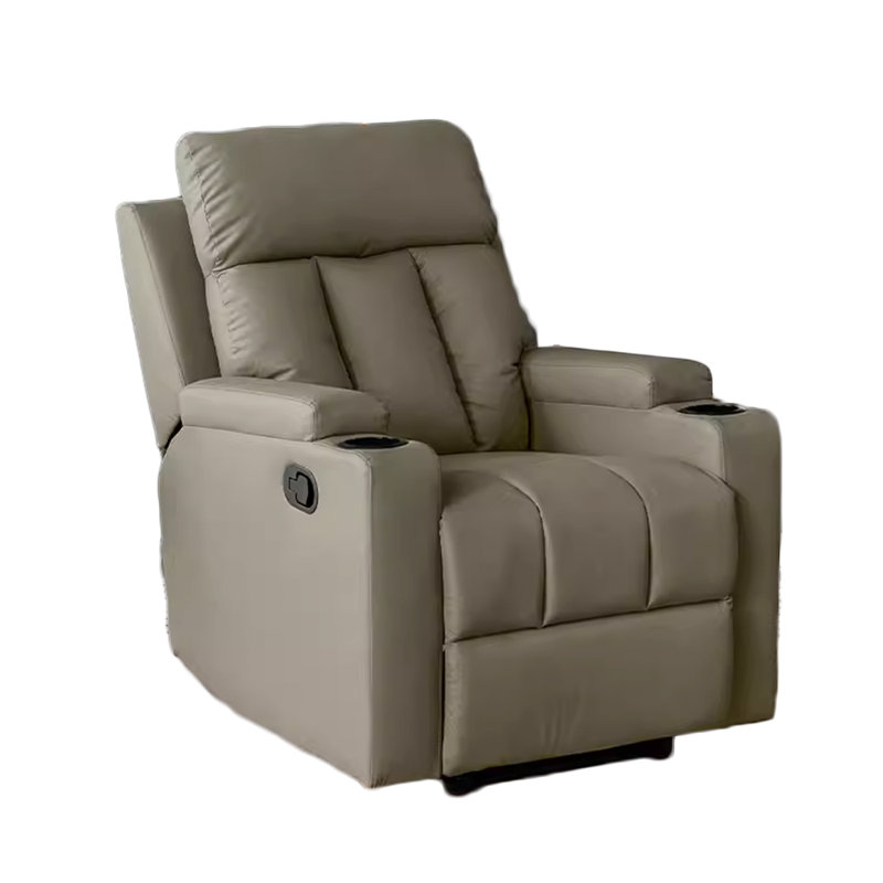 Naeshawn Recliner, Gray/Green Polyester Fibre