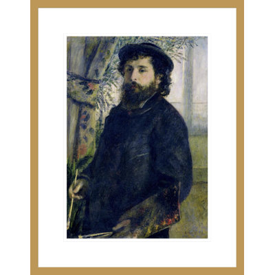 Portrait de Claude Monet (1840-1926) par Pierre-Auguste Renoir, impression giclée encadrée