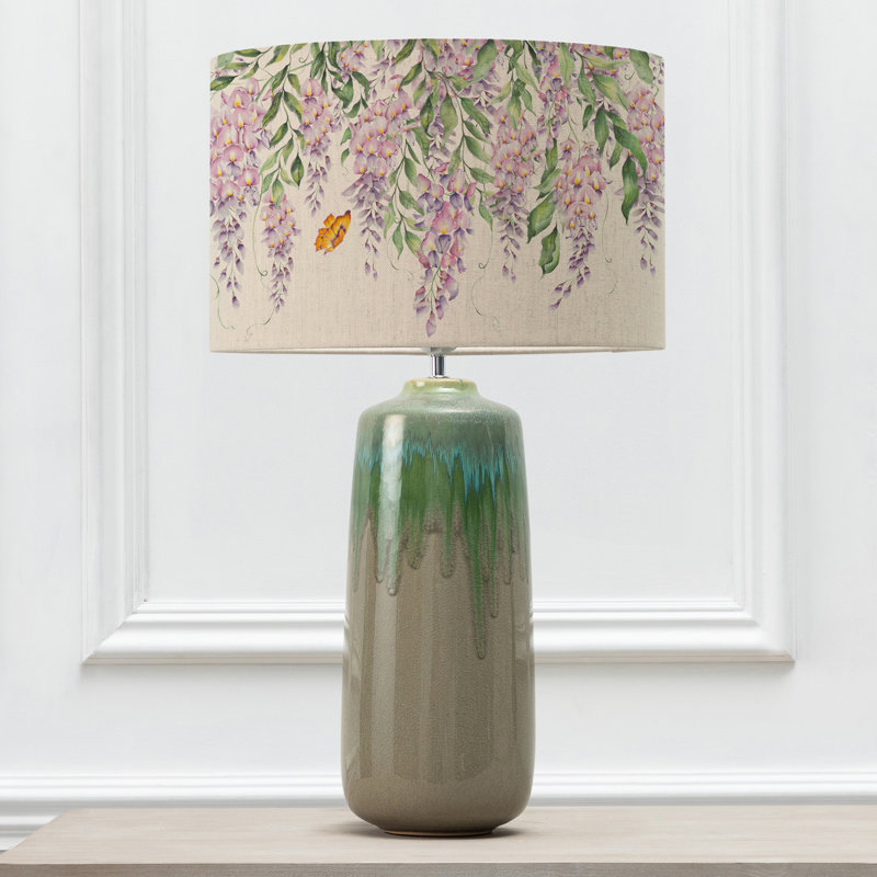 Neo Jade Table Lamp & Mariposa Eva Purple Shade