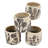 Gray Sand And Cement Planter , Brown Botanical Motifs, Home Room Decor Accents Of 4, - Planters, Traces, Succulent Collections