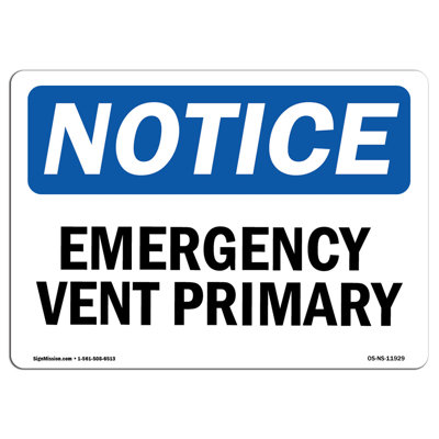Emergency Vent Primary Sign